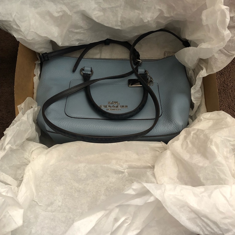 BNWT Coach Light Blue Emma Purse - Picture 8 of 8